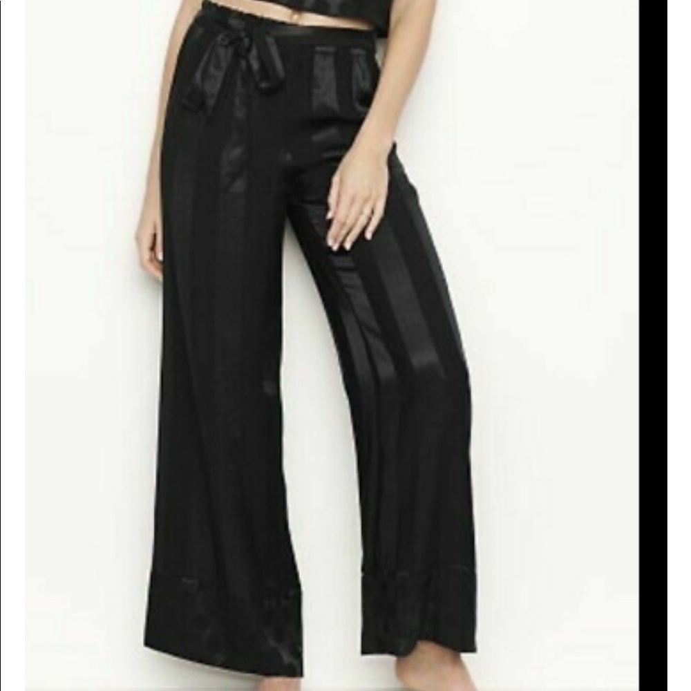 Victoria’s Secret Satin Stripes Tie Lounge Pants